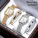 4pcs Women'S Casual Business Watch Fashion Set,