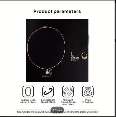 5pcs Set of Stylish, Elegant, and Minimalist  Silver