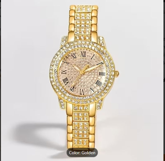 6pcs Women'S Fashion Luxury Quartz Watch
