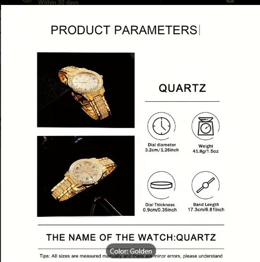 6pcs Women'S Fashion Luxury Quartz Watch