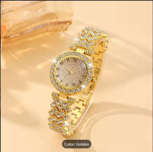 2pcs Set Fashion Ladies Elegant Quartz Watch