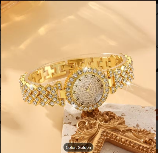2pcs Set Fashion Ladies Elegant Quartz Watch