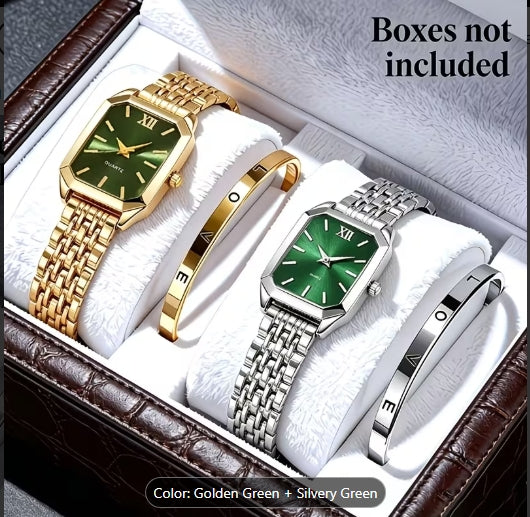 4pcs Women'S Casual Business Watch Fashion Set,