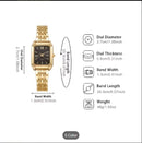 4pcs Women'S Casual Business Watch Fashion Set,